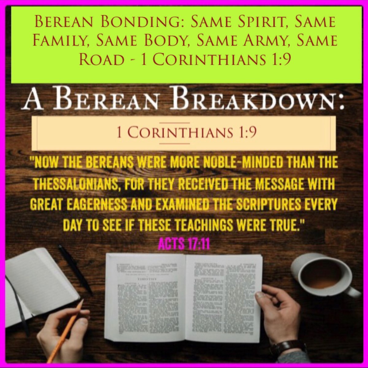 bbbthatsright's tweet photo. Berean Bonding: Same Spirit, Same Family, Same Body, Same Army, Same Road:
https://t.co/wXszeahkKi
#YHWH #Yeshua #Yahweh #Jesus #BereanBonding #TheBodyofChrist #SameSpirit #1Corinthians1 #TheWord #UnitedInChrist #Bible #Christian #Love #GodIsLove https://t.co/nJ91QAqnCm