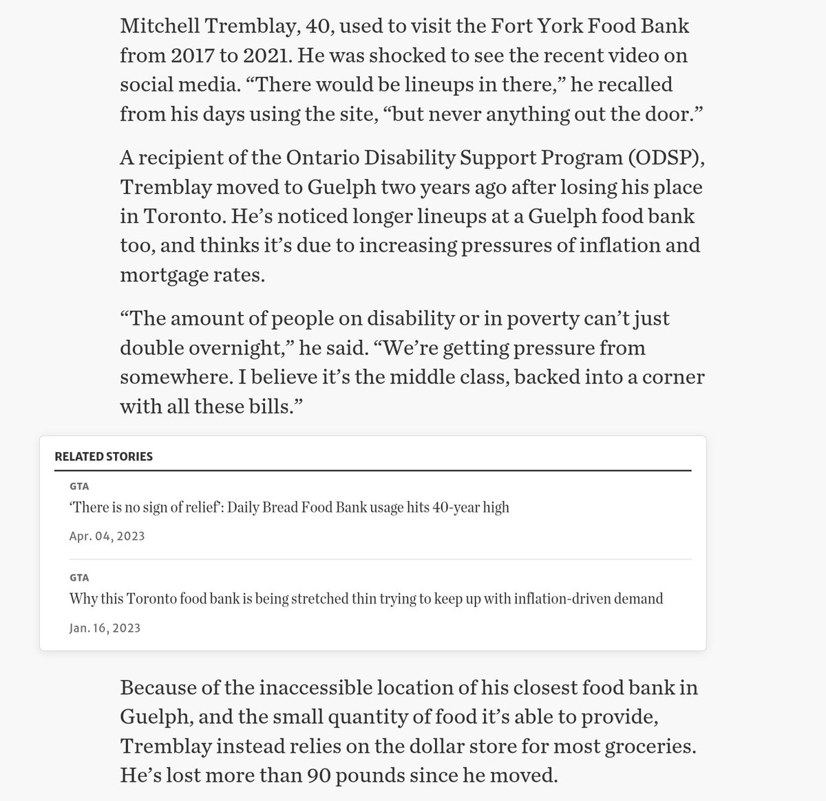 ODSPoor's tweet image. My excerpt on food banks, full article below. 

web.archive.org/web/2023051403…
#odsp #foodbank #disability #poverty #canpoli #cdnpoli #toronto #guelph #dougford #covid19 #ontario #maid #mutualaid #fortyorkfoodbank #topoli #thesix