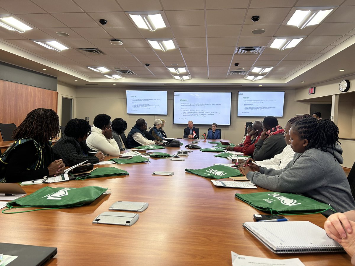 Chef_TanyaHeck's tweet photo. A wonderful welcome to our Kenyan partners from the Young Africa Works TVET 01 project from @durhamcollege President Don Lovisa @DC_Pres and @ElainePopp. So wonderful to have you here. https://t.co/gZfy2K2bdo