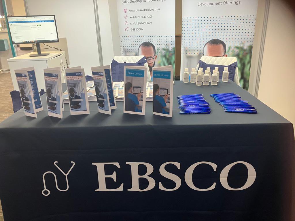 EBSCOUK's tweet photo. Pop by stand A21 at #RCN23 to find out about #DynamicHealth, CINAHL Ultimate and more about https://t.co/NVXU3C2rLG. #healthcare https://t.co/ntxp0EOL0N