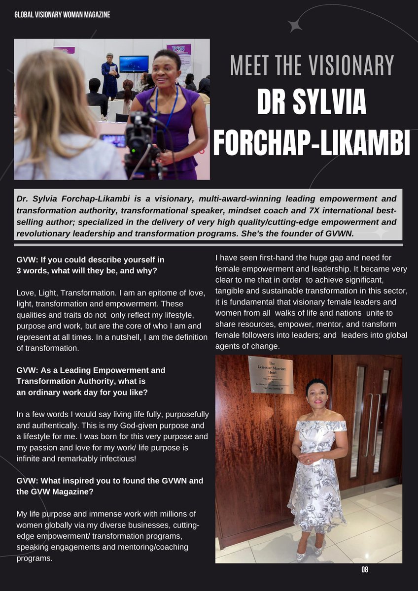 GlobalVisionWN's tweet image. EXCLUSIVE INTERVIEW WITH THE HOST OF THE GLOBAL WOMEN LEADERSHIP SUMMIT, DR SYLVIA LIKAMBI &amp;amp; MORE - mailchi.mp/199c9ce1a6f6/e…