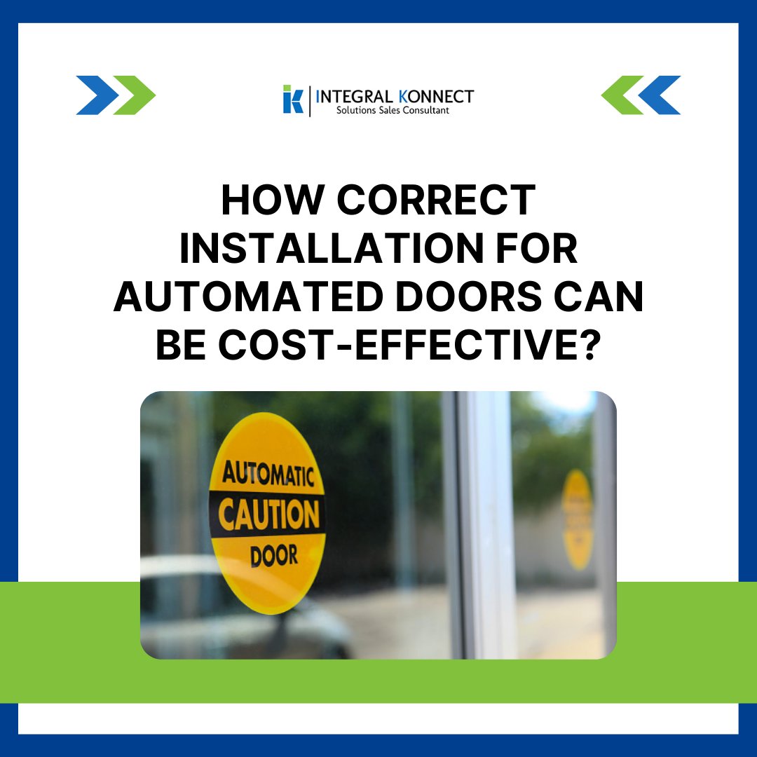 IntegralKonnect's tweet photo. How Correct Installation for Automated Doors can be Cost-effective?

#accesscontrolsystems #automaticdoorsinstallation #automationsysteminstallations
#CCTVinstallations #handicapdoorinstallation #keycardsystem https://t.co/F8FOyFQzcv