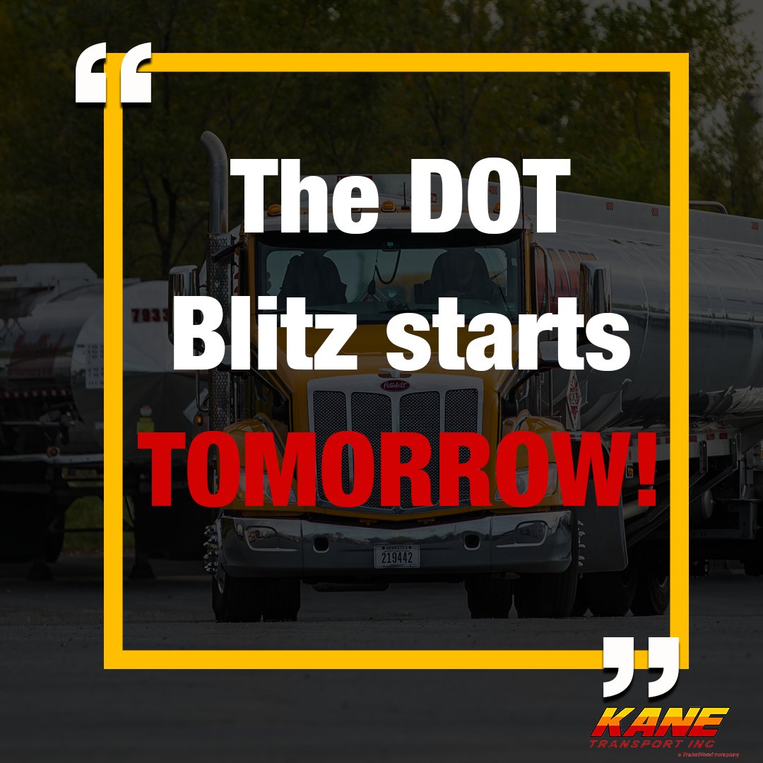 It’s DOT Blitz week. That should be plenty of motivation to get you ready today. Get your truck inspected and make sure you’re prepared! #MondayMorning #MondayMotivation #InternationalRoadCheck