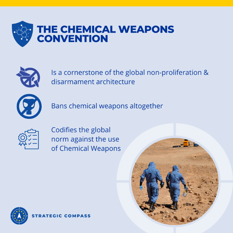eu_eeas's tweet photo. The #ChemicalWeaponsConvention is a cornerstone of the global non-proliferation &amp; disarmament structure. Find out more 👇