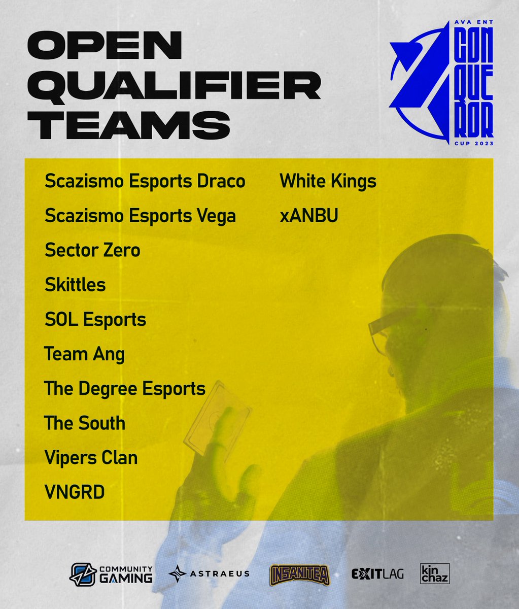 aspireAVA's tweet photo. Are you ready for the 3rd AVA Conqueror's Cup™?! We know these teams are! Is your favorite team part of the 32 registered teams for this tournament?

Make sure to show your support on the tournament date!
❗Date: May 20, 2023 @ 10:00AM Philippines Time

Brought to you by: 
@EsportsAstraeus
@CommunityGaming 
@InsaniteaH
https://t.co/0idF4v1AyS

#aspireAVA 
#PoweredbyAVA