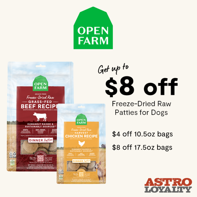 Open Farm Dog Freeze Dried Patties are tail wags approved! 💚🐾
SAVE $4 OFF 10.5oz $8 OFF 17.5oz <a href="/openfarmpet/">openfarmpet</a> #healthyhappypets (offer expires 05/31/23)