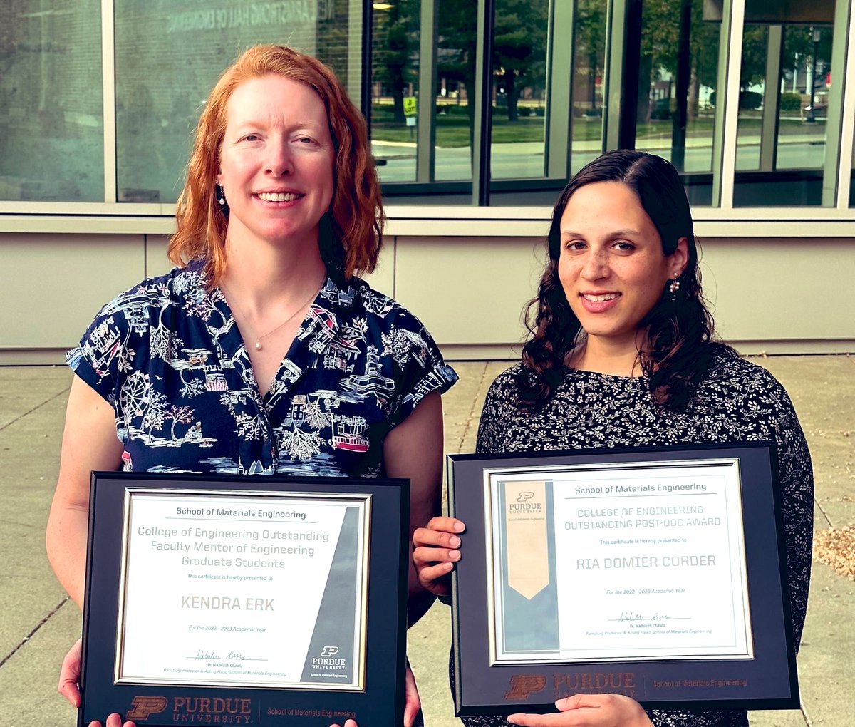 Erk Group (@purduesoftmse) on Twitter photo And another congrats to Dr. Ria Corder who received the #1 Postdoc Award from <a href="/PurdueEngineers/">Purdue Engineering</a> (and I snagged the #PurdueMSE Grad Advisor Award). Ria will start her professorship at <a href="/UTKnoxville/">UT Knoxville</a> this coming spring. And another congrats to Dr. Ria Corder who received the #1 Postdoc Award from <a href="/PurdueEngineers/">Purdue Engineering</a> (and I snagged the #PurdueMSE Grad Advisor Award). Ria will start her professorship at <a href="/UTKnoxville/">UT Knoxville</a> this coming spring.