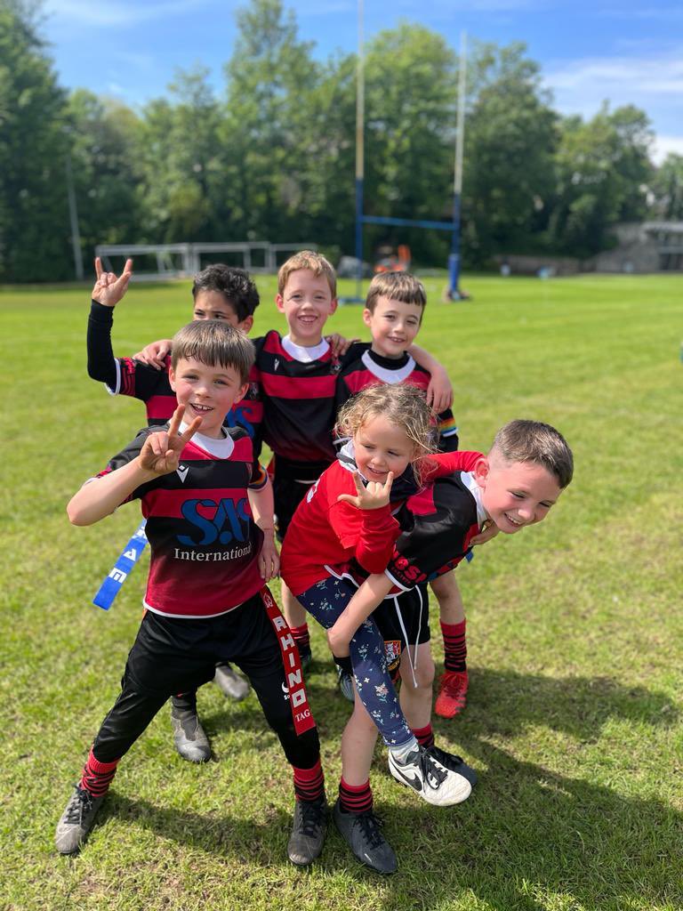 Llanishenlions1's tweet photo. Thank you to @Llandaff_RFC M&amp;Js section for putting on a fantastic rugby festival yesterday morning. This crazy bunch throughly enjoyed it. 🏉☀️. One more TAG game to go on Friday 26th May supporting @HeadwayXv before the big hits come into play next season @LlanishenMJs https://t.co/EFs8ql77Yn