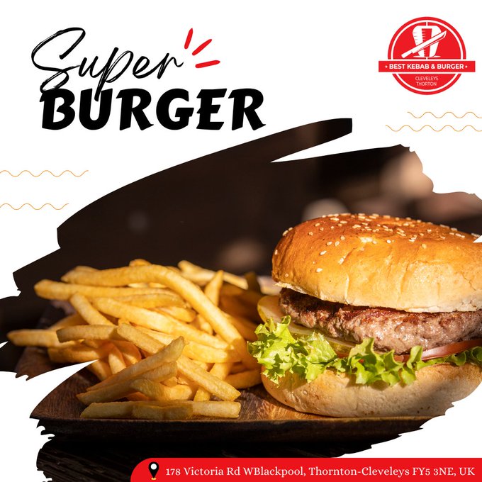 'Bite into burger perfection with a side of crispy golden fries.'

#thebestganstang #BestKebabBurger #TKBTakeaway #DeliciousDelights #TasteofThorntonCleveleys #FlavorfulFeasts #BurgerLoversParadise #SatisfyYourCravings #TakeawayTreasures