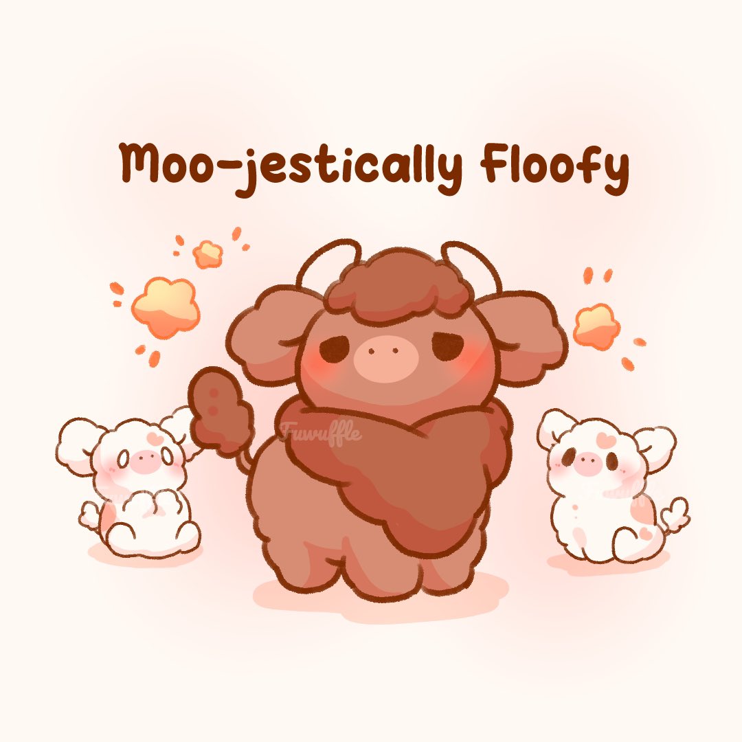 fuwuffle's tweet photo. He’s beauty, he’s grace, he’s moo-jestically floofy! Buffamoo hopes you have a very floofy week! 🥰❤️
#fuwuffle #buffamoo #cuteart #artistsoftwitter https://t.co/uTtzPyh3Th