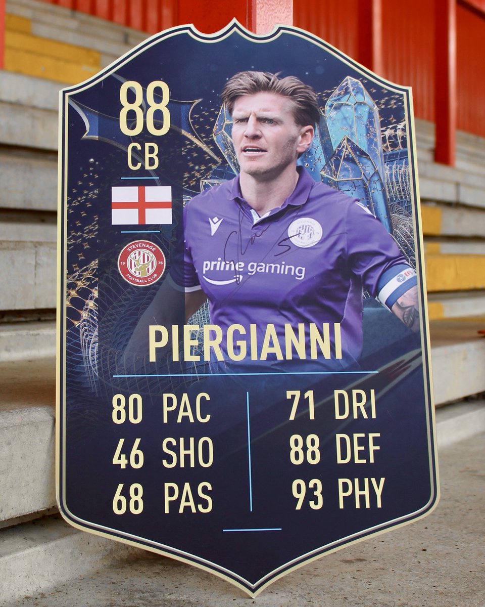 StevenageFC's tweet photo. Look what's arrived at The Lamex! 🤩 Fancy taking *signed* TOTS Piergianni home? 💯

👍 Follow @StevenageFC 
🔁 Retweet this post
🤝 Tag 3 people 

Enter on Instagram &amp; Facebook too &amp; triple your chances! 🤞

Winner drawn on Friday. 🤞

@EASPORTSFIFA | @EFL https://t.co/y6W8iKNmNH