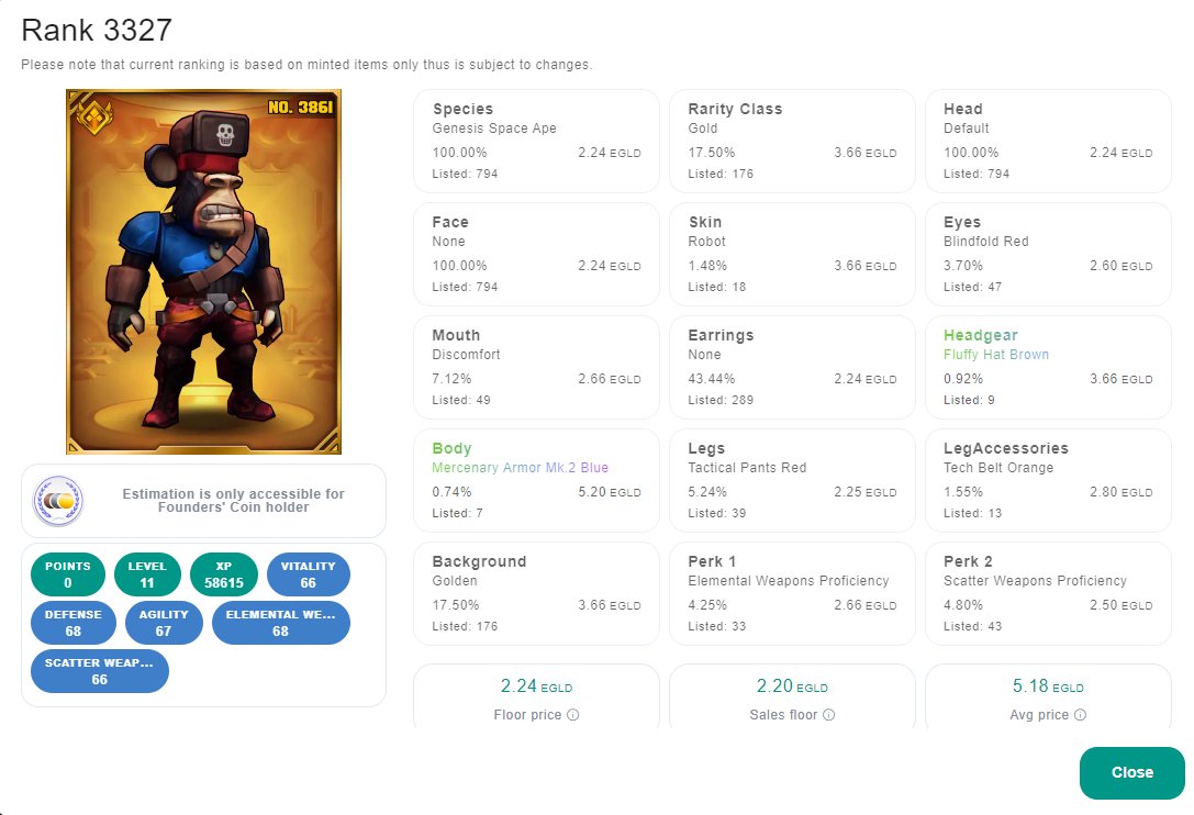 skx1984's tweet image. Join the Lottery for my Golden #Spaceape Lvl.11 
for 0.75 $EGLD only!

10 Tickets Only!!!

frameit.gg/lottery/explor…