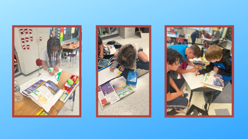 Students in Ms. Wohler's fourth grade class reviewed the regions & rivers of Virginia by creating posters to present to their classmates. #WeAreWJCC #norgeroadrunners