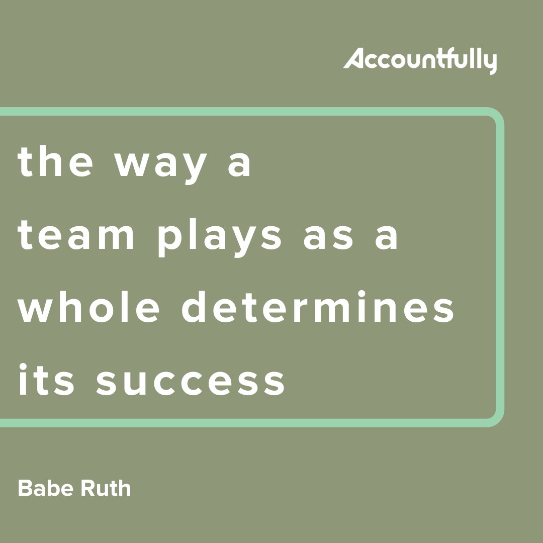 Teamwork for the win ⚾
.
.
.
.
#accountfully #outsourcedaccounting #mondaymotivation #mondayinspo #inspo #inspiration #smallbusiness #motivation #teamwork #teamworkquotes #teamplayer #playtogether #noiinteam #teamworkmakesthedreamwork #baseball #baberuth #success #weloveourteam