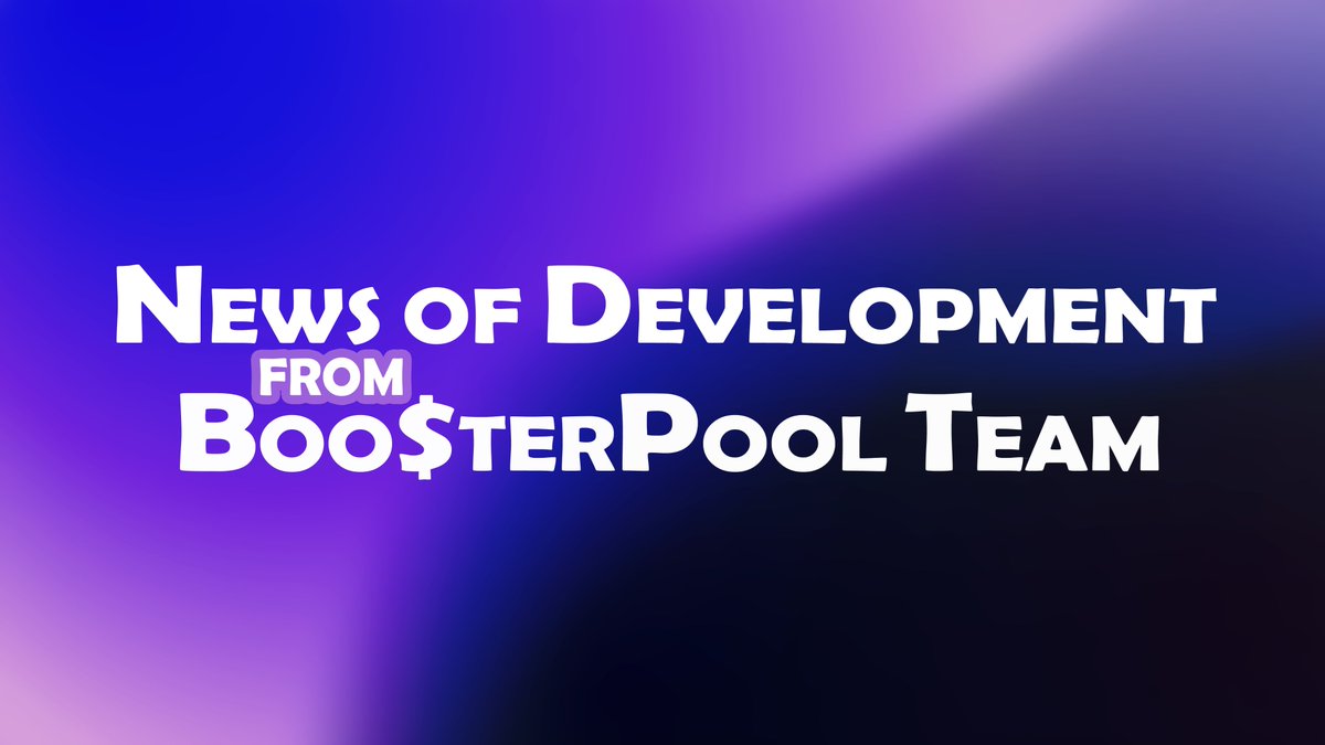 BoosterPool's tweet photo. ⚙️Inside The Pool  |  Development News  

🛠️[1/2]

Work has been carried out on the design of our platform. The User Interface (#UI) has become much more convenient and informative.

🗨️Leave your feedback on the new design in the comments https://t.co/88VWIxk4xx