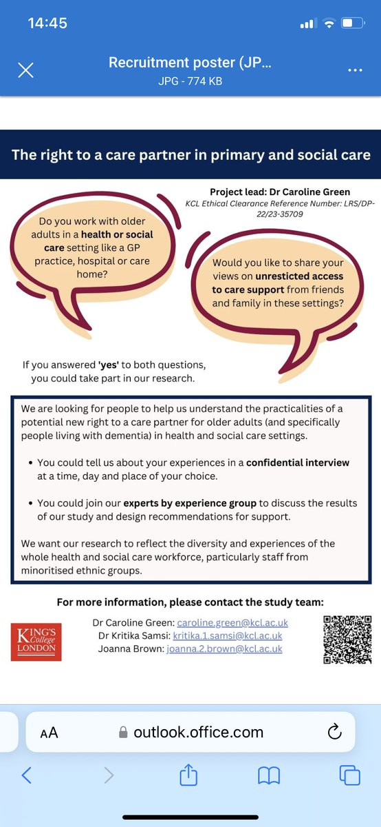 Now recruiting participants from health and social care for our study on the right to a care supporter. Get in touch with us for a short interview to hear your views on this topic! @Relresuk @alzheimerssoc @JohnCampaign @NathanDavies50 @hscwru @KritikaSamsi