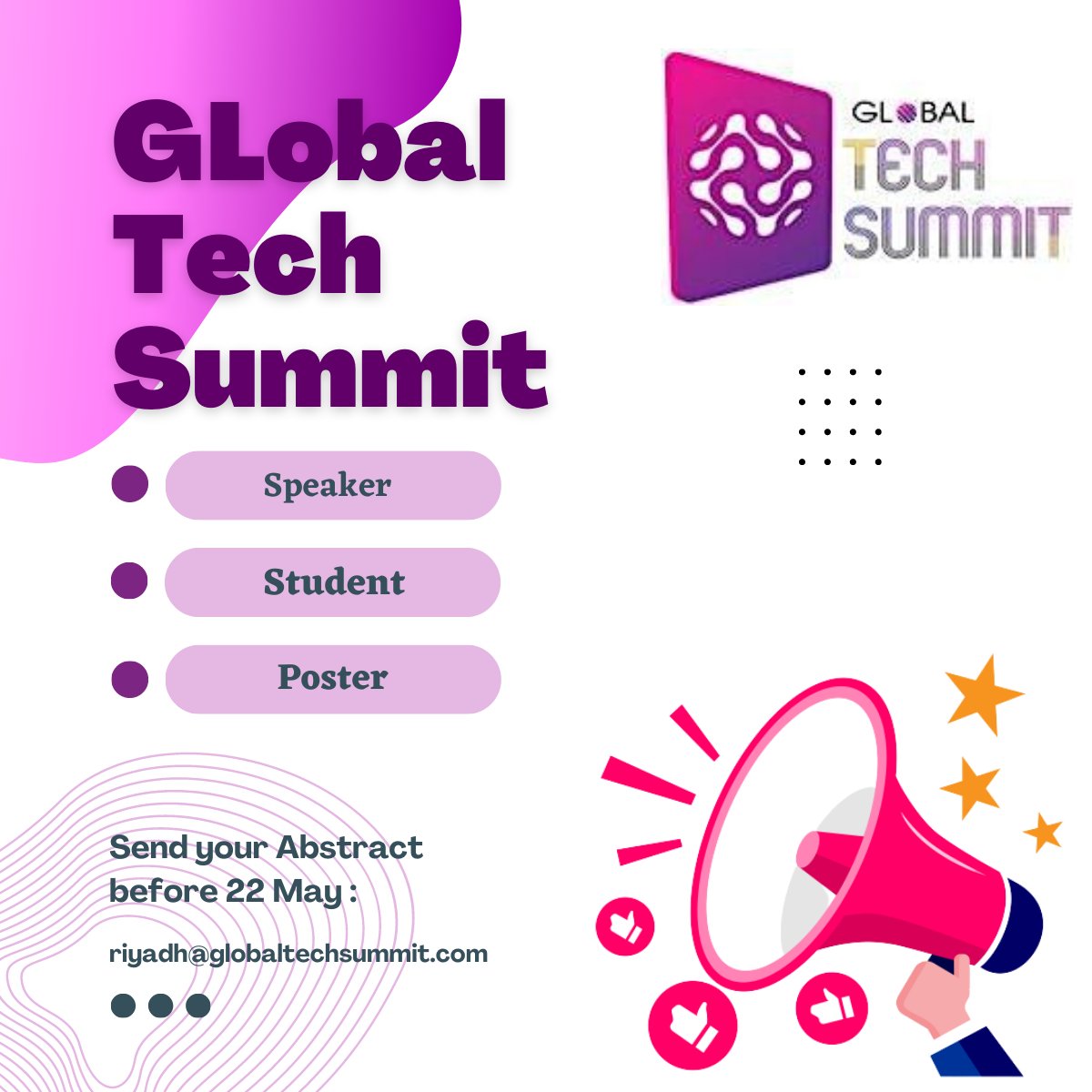 stepinlilco's tweet image. We would like to solicit your gracious presence as a speaker or delegate at Global Tech Summit 2023 Riyadh, Saudi Arabia during July 17-18, 2023. #globaltechsummit #techconversation #globalperspective #conferences #riyadh #saudiarabia #medcine
ps: globaltechsummit.com/saudi-arabia.h…