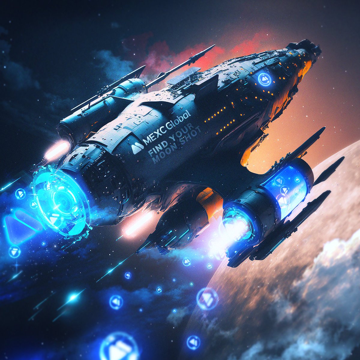 MEXC's tweet photo. Happy Monday Twitter, can you locate all the $MX tokens hidden within this spaceship?

10 winners to share $100! 
To enter:  
🔹Follow & RT @MEXC_Global    
🔹Circle out all the hidden MX logos in the picture with your signature on the upper-left corner      

Ends in 48 hours, good luck to all!