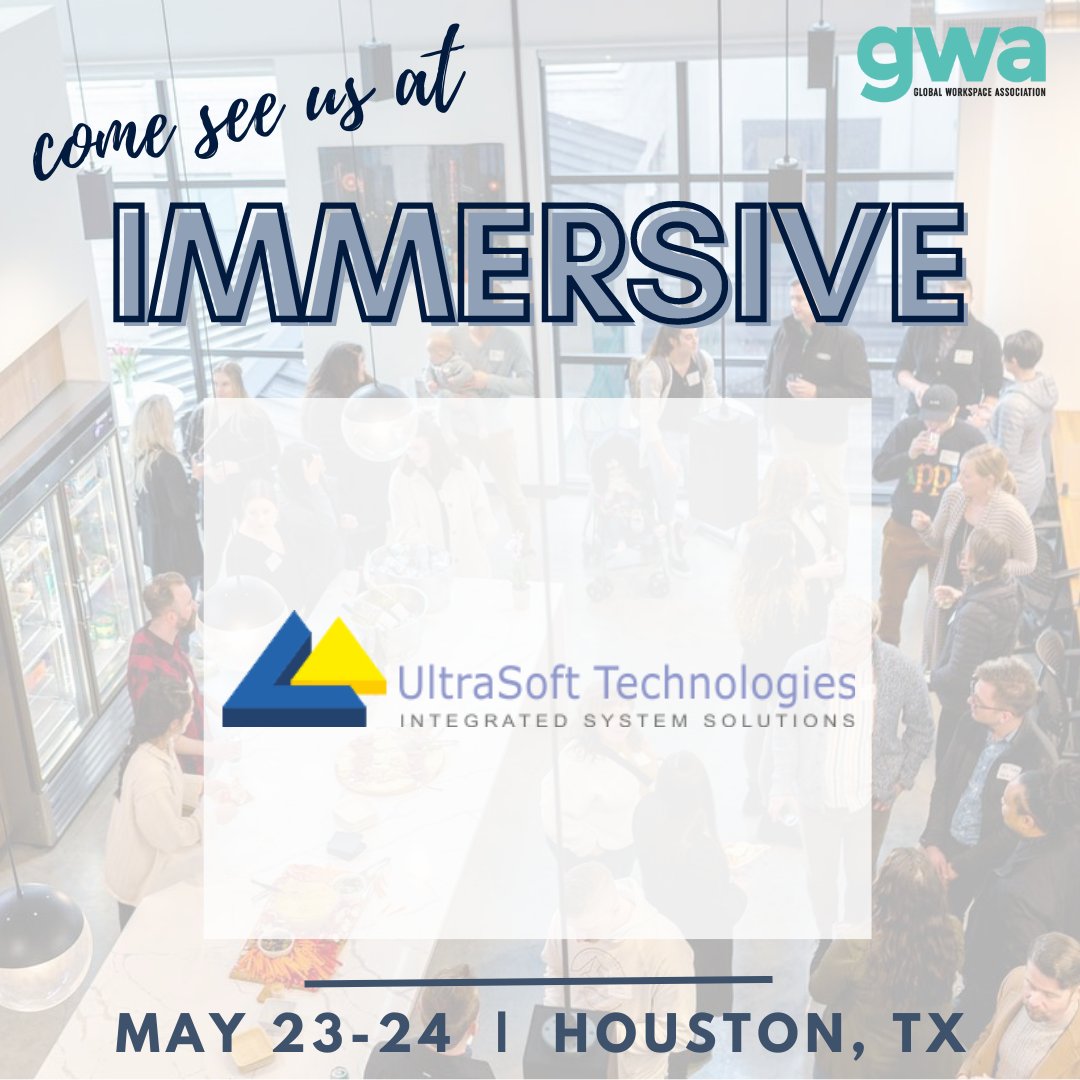 UltraSoft Technologies is thrilled to be sponsoring the GWA Immersive event on May 23-24. 

To learn how UltraSoftBIS can help you to stay ahead of the curve in flex workspace industry, visit ultrasoftbis.com

#GWAImmersive #workspace #futureofflex #flexoffice #coworking