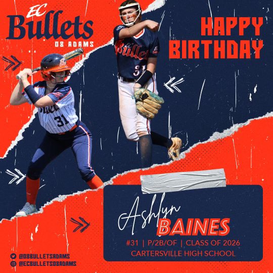 BulletsAdams16U's tweet photo. It’s time to celebrate (a day late) another birthday on the team!!! Our girl Ashlyn celebrated her 15th birthday yesterday on the field with her team!!!

We are so lucky to have her as a part of this crew! She can do it all! You rock kiddo! 🧡💙
#Ecbullets08 #coolpoints https://t.co/d9Xm4XpcoB