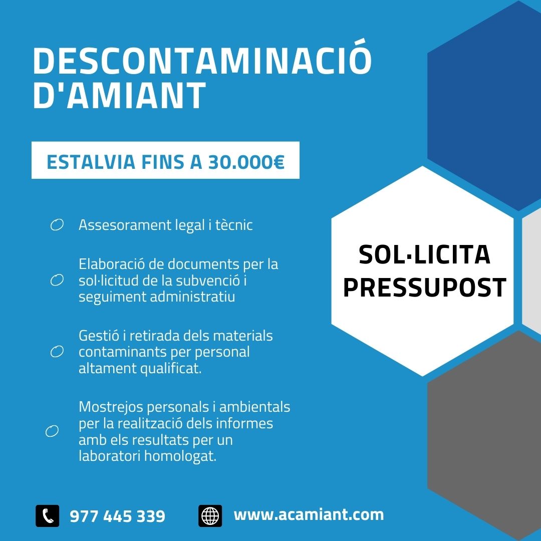 CasalsAlso's tweet photo. Atenció! Sabies que hi ha una subvenció disponible per ajudar a retirar l'amiant de la teva llar?

🔹 L'amiant és un material perillós que pot causar malalties greus com càncer de pulmó. 

🔹 Aprofita la subvenció i permet-mos ajudar amb una eliminació segura i eficient! https://t.co/tvhrH4IFFp