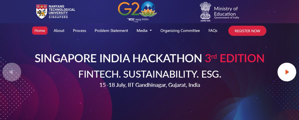 XDCNetwork's tweet photo. XDC Network is proud to be the Gold Sponsor for the upcoming Singapore India Hackathon 2023, where we aim to support and mentor innovative startups and encourage entrepreneurship among students from both Singapore and India. ����

If you're a student or a startup, this is your chance to shine! Submit your entries by May 21st for the Singapore India Hackathon 2023, organized by @NTUsg and the @EduMinOfIndia .

Apply here: https://t.co/GvjBnKrA7G

Don't miss out on this incredible opportunity to participate in the leading platform for young innovators in science , technology , and entrepreneurship from Singapore and India. Join us in finding solutions to the world's critical global challenges.

The Singapore India Hackathon was initiated in 2018 by the Honourable @PrimeMinister of India, Shri @narendramodi , and the Honourable Prime Minister of Singapore, Mr. @leehsienloong . Since then, it has grown into a highly regarded event fostering collaboration and innovation.

The Singapore India Hackathon 2023 was recently launched in New Delhi on March 13th, 2023, by Shri @dpradhanbjp , India's Minister of Education, Skill Development and Entrepreneurship, and Mr. @GANKIMYONG , Singapore's Minister for Trade and Industry. The final round of the hackathon will be held at the @iitgn as part of the #G20 India Presidency, alongside the G20 Finance Ministers' meeting from July 14th to 17th.

Let's celebrate innovation💡and may the best idea emerge victorious!
#XDCNetwork #hackathon #Singapore #India