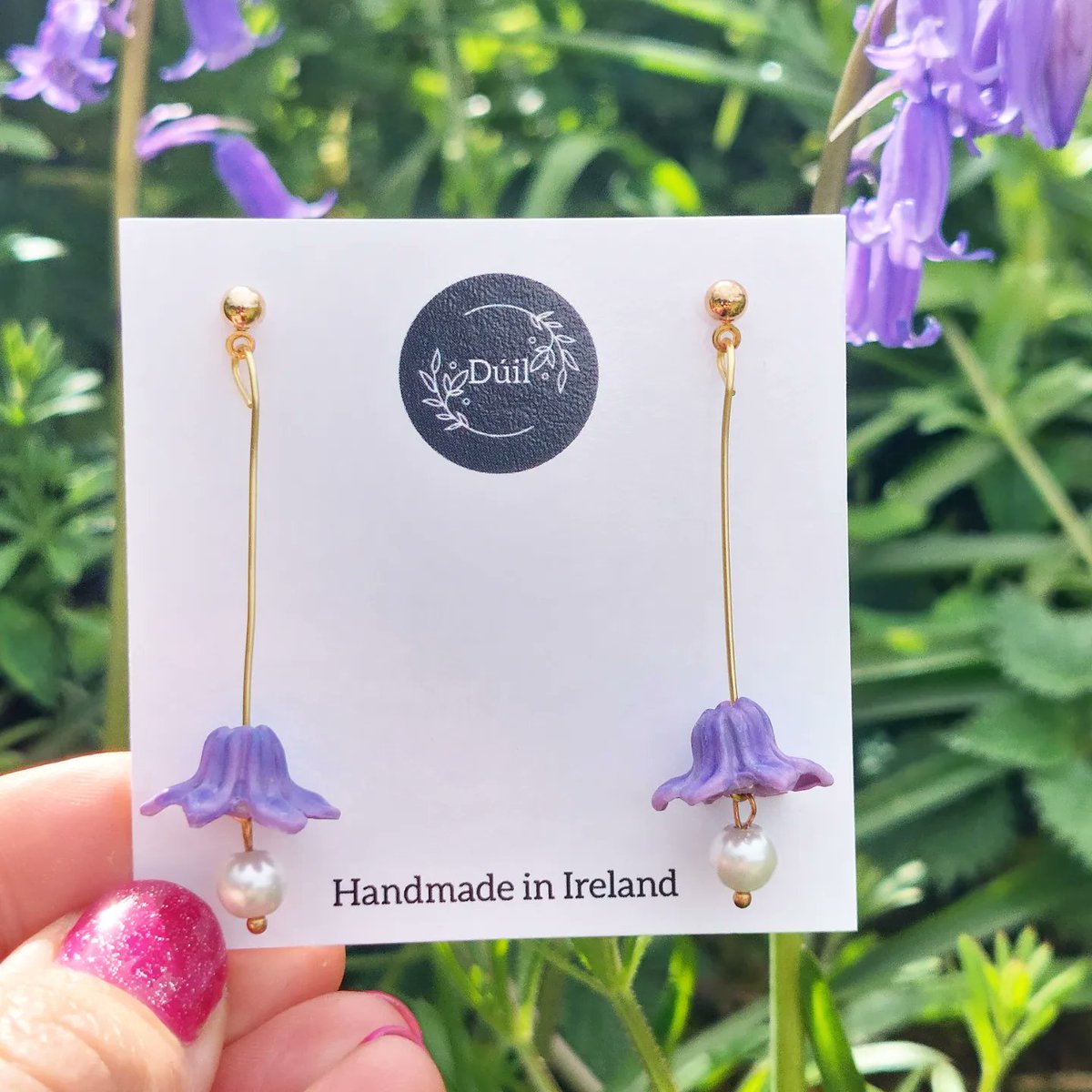 Blue bells.......

Available on duilireland.ie in shop section: Bláithín 

Link below: 

duilireland.myshopify.com/collections/bl…

#bluebells #lovemadelocal #buyirish #buyirishonline #buyirishfashion #handmadeinireland #irish #irishflowers #irishcraft #Irishmadejewellery #irishdesign