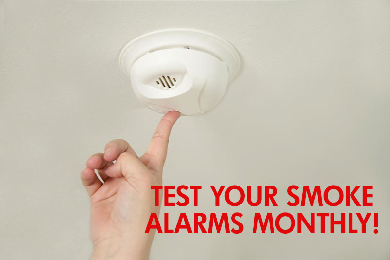 It's the first of the month ... what does that mean? Time to 'Press To Test' and make sure those smoke alarms are working! #SmokeAlarmsSaveLives #PressToTest #FireSafetyTips #BeSafe