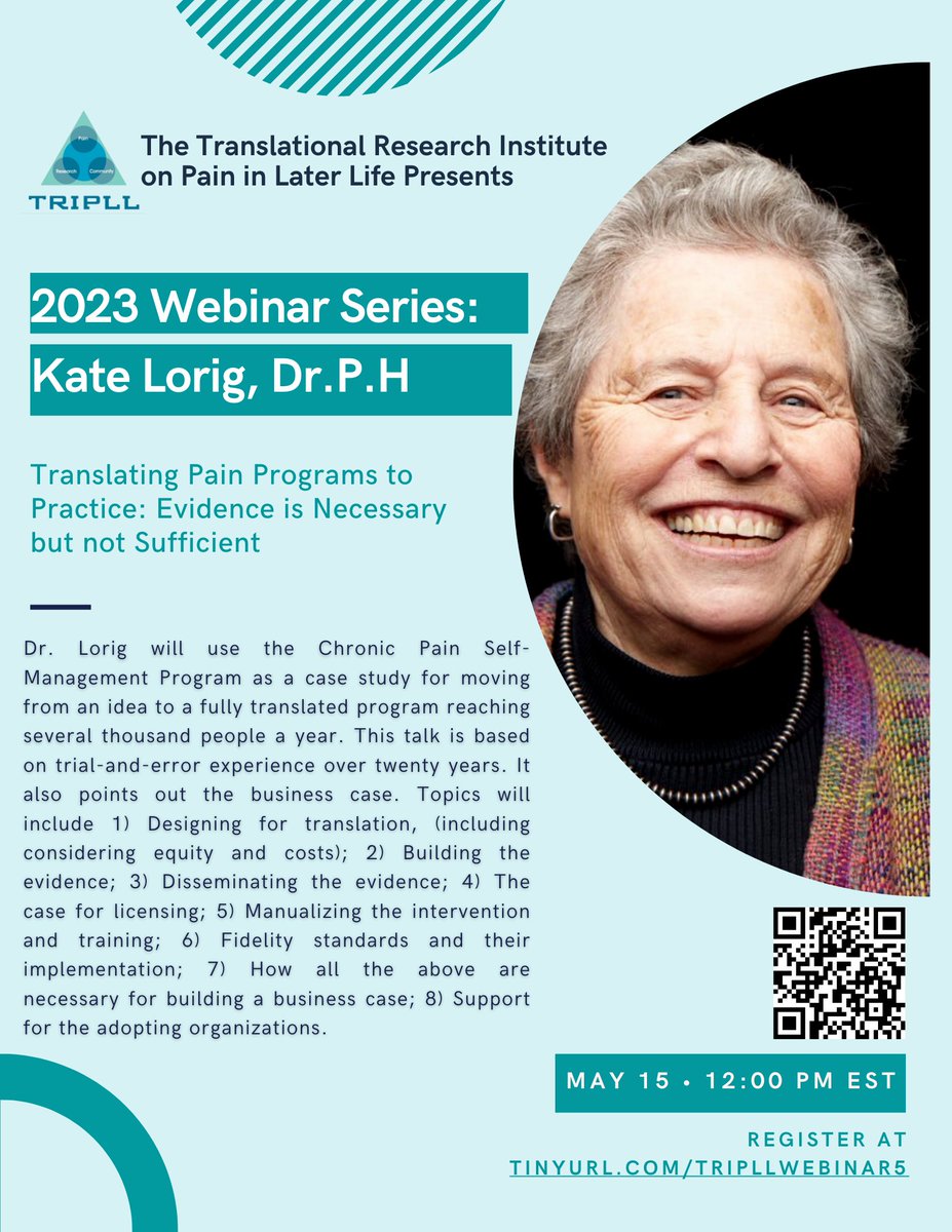 TRIPLL Team (@tripll_team) on Twitter photo Join us TODAY at 12pm for a webinar from the esteemed Dr. Kate Lorig of <a href="/StanfordMed/">Stanford Medicine</a>. Register at tinyurl.com/TRIPLLWebinar5 Join us TODAY at 12pm for a webinar from the esteemed Dr. Kate Lorig of <a href="/StanfordMed/">Stanford Medicine</a>. Register at tinyurl.com/TRIPLLWebinar5