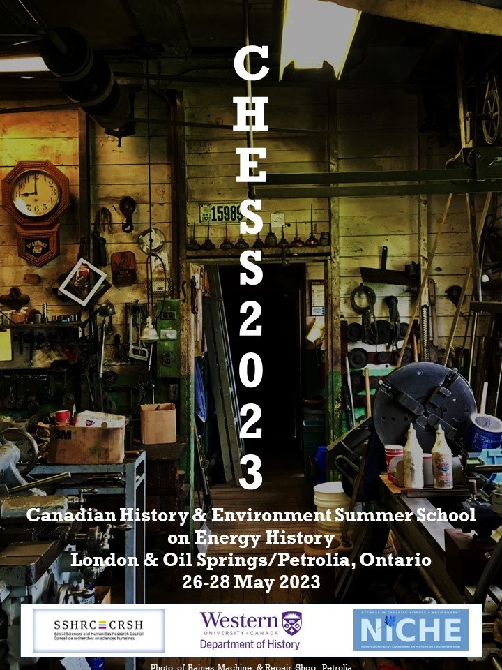 26-28 May: #CHESS2023 on Energy History. 
#envhist #LdnOnt @WesternU @WesternUHistory @SSHRC_CRSH 

Workshops by Petra Dolata, @jburnford, @awatson8381, & @ColinMCoates ...