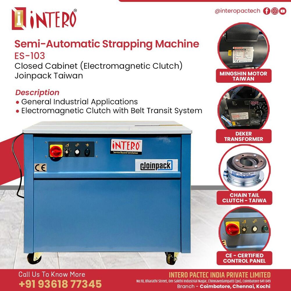 Semi Automatic Strapping Machine In Karur
Semi Automatic Strapping M ..For more info visit...interopackingmachines.com/latest-update/…