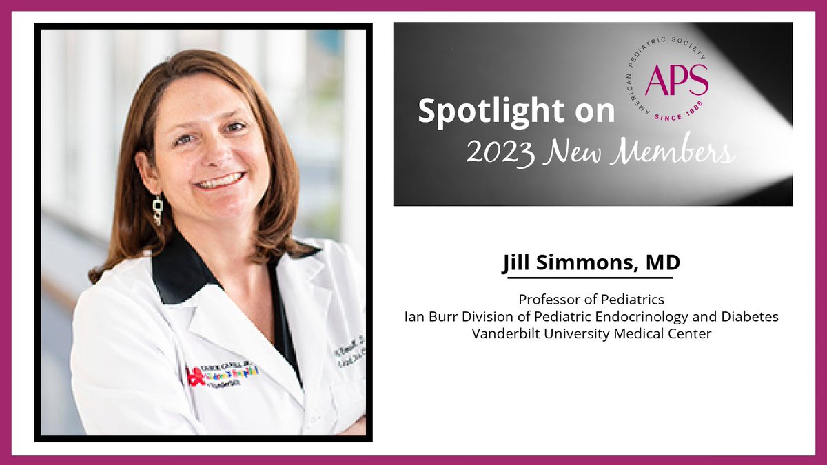 APS (@amerpedsociety) on Twitter photo The APS congratulates and welcomes Dr. Jill Simmons from <a href="/VUMChealth/">Vanderbilt Health</a>, one of the Society's New Members for 2023. Read more about Dr. Simmons here: ow.ly/qQrM50OmxrZ
#PediatricScientist #pediatrics The APS congratulates and welcomes Dr. Jill Simmons from <a href="/VUMChealth/">Vanderbilt Health</a>, one of the Society's New Members for 2023. Read more about Dr. Simmons here: ow.ly/qQrM50OmxrZ
#PediatricScientist #pediatrics