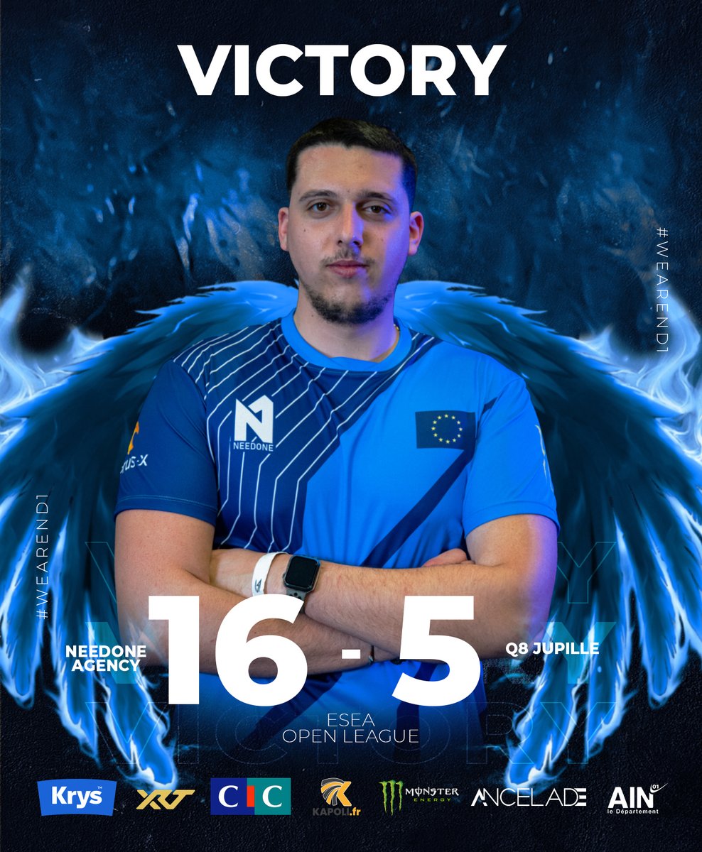La colère de l'ange gardien <a href="/KankyCSGO/">Kanky✌🏻</a> a eu raison des malheureux #Q8JUPILLE hier soir lors du match <a href="/ESEA/">ESEA League</a> Open League.

Les anges de la destruction écrasent #Q8JUPILLE sur le score de 16-5.

Un allez-retour au pays des merveilles pour le pire des cauchemars ! 

#ND1WIN
