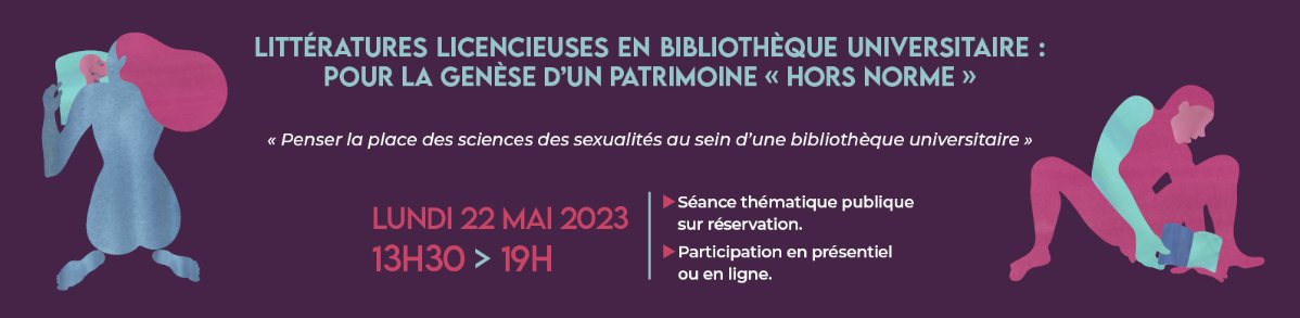 📢 Colloque : Littératures licencieuses en bibliothèque universitaire : pour la genèse d’un patrimoine «hors norme»
📅 Lundi 22 mai de 13h30 à 19h
📍 ULB Campus Solbosch
👉 bib.ulb.be/fr/actualites/…