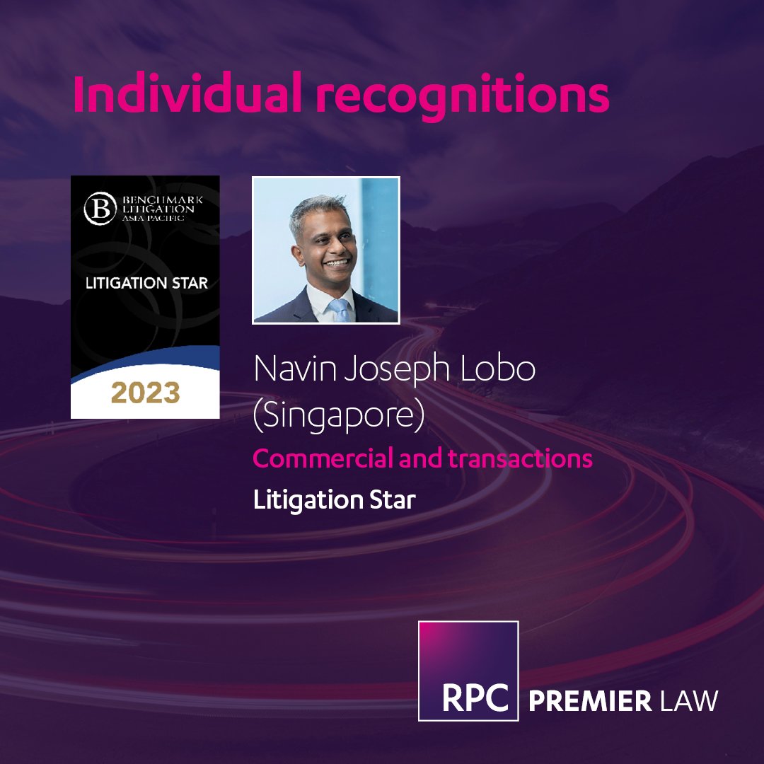 RPCLegal's tweet image. Congratulations to Charles Allen, Swee Siang Boey and Navin Joseph Lobo for being recognised as Litigation Stars, and Yuankai Lin as a future star. ⭐

#LitigationStars #HongKong #Singapore #BenchmarkLitigation