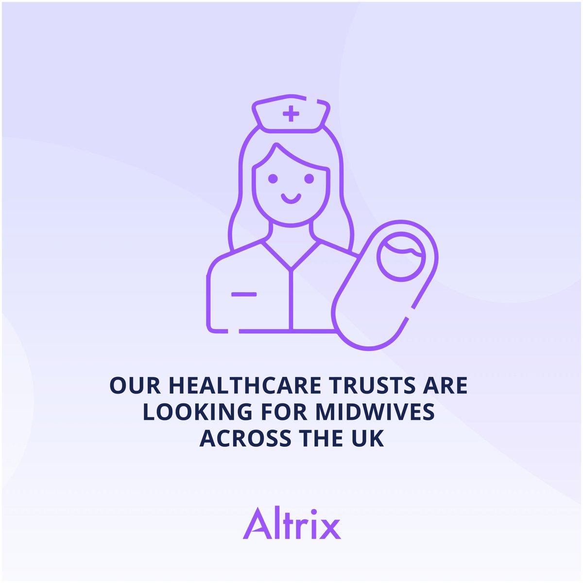 AltrixUK's tweet photo. We still have a number of healthcare trusts looking for #midwives to join them across the UK.   

If you're looking for competitive pay, amazing benefits, and hundreds of shifts available at multiple locations, we have it right here at the click of a button. https://t.co/w4EzP9skw5