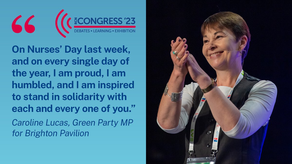 The RCN (@thercn) on Twitter photo Thank you <a href="/CarolineLucas/">Caroline Lucas</a> for your keynote address at #RCN23 today.
We appreciate your support for our members, our profession, and our ongoing action to win the recognition nursing deserves.
The full speech will be available on our website next week. Thank you <a href="/CarolineLucas/">Caroline Lucas</a> for your keynote address at #RCN23 today.
We appreciate your support for our members, our profession, and our ongoing action to win the recognition nursing deserves.
The full speech will be available on our website next week.