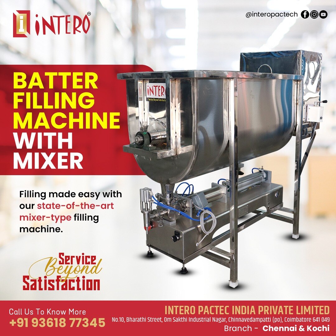 Batter Filling Machine In Erode
   Paste  filling   machine  is  cap ..For more info visit...interopackingmachines.com/latest-update/…