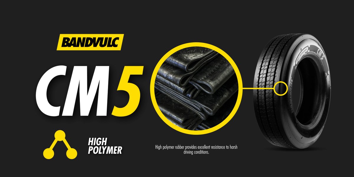 Bandvulc's tweet photo. Citymaster 5 Tyre Feature - High Polymer

The high polymer rubber developed for the Citymaster 5 provides excellent resistance to harsh driving conditions. 
Find out more about our Next Generation Bus &amp; Coach tyre here - https://t.co/Ev5zGOxcTs https://t.co/oyeuBAnSfq