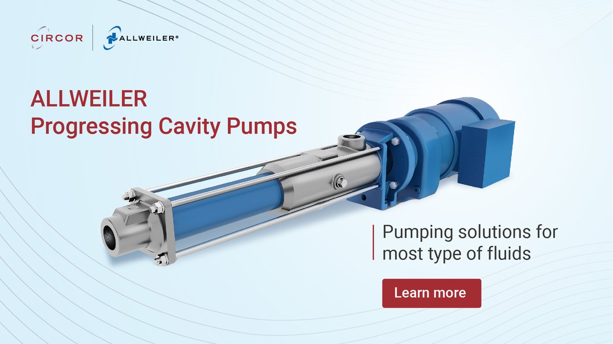 CIRCORint's tweet photo. ALLWEILER® PC #pumps deliver reliable, efficient, and stable performance for a wide range of #liquids including highly viscous, neutral or aggressive #fluids with entrained air, or even with fiber and solids content. Click to learn more: https://t.co/qWQS2cUFjc
#CIRCOR https://t.co/92Yk8gjBEw
