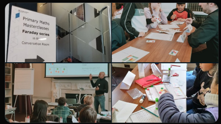 mathsExplorers's tweet photo. What a splendid day at @Ri_Science Yr5 #RiMasterclass Our very own Co-Founder & Creative Maths Director Jason Gottfried @MathsbyColour led the Faraday class on colour patterns & prime factors and several of our maths students were attending too! "It was mega fun" said one! https://t.co/OYiF3lpr4m