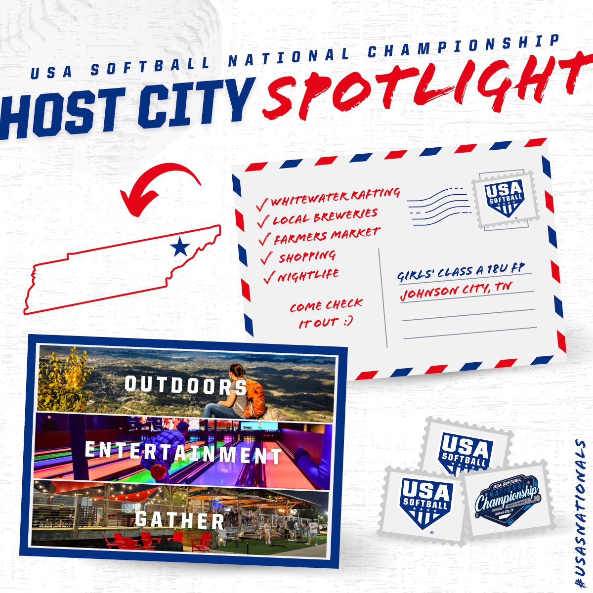 𝘼𝙙𝙫𝙚𝙣𝙩𝙪𝙧𝙚 𝙖𝙬𝙖𝙞𝙩𝙨 in Johnson City! 😄

Take your team to Tennessee &amp; enjoy your time both on 𝘢𝘯𝘥 off the field 🔗 bit.ly/3OnzuAH

#USASNationals | <a href="/JohnsonCityCVB/">Visit Johnson City</a>