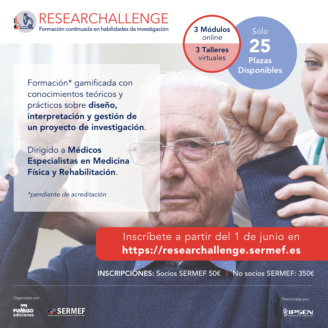 📢 ¡Las preinscripciones para el Researchallenge de SERMEF están abiertas! 📚✍️

🚀 Amplía tus habilidades de investigación y asegura una de sus 32 plazas

💡 Aprenderás sobre diseño, interpretación y gestión de proyectos de investigación

🔗Reserva plaza: bit.ly/3pFomoe