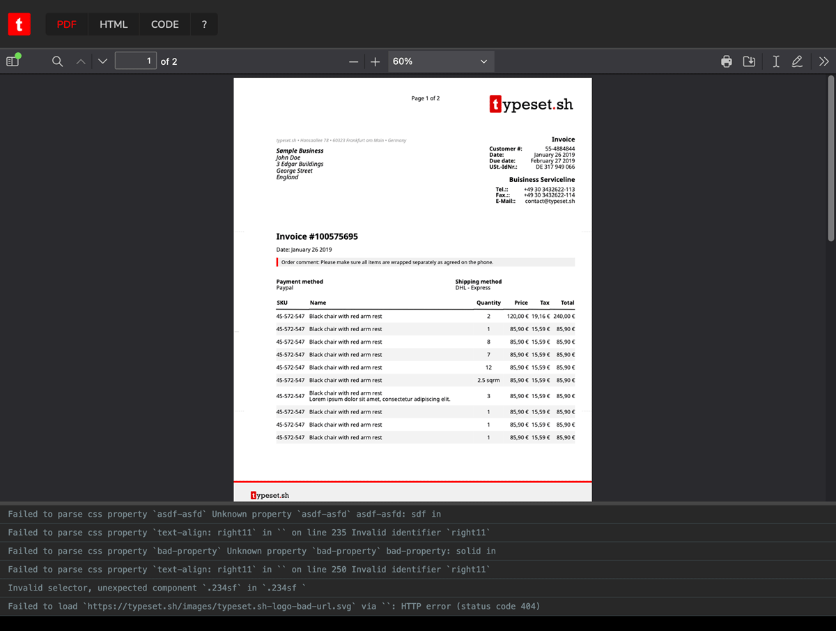 j_siefer's tweet photo. Update for the Laravel Wrapper for https://t.co/aAddqHh8sR! Now, with a built-in debug  view. Get a sneak peek of  the PDF, explore the HTML code behind it, and track any issues in the  Console output. Making debugging a breeze!
#php #laravel #PDF https://t.co/kR99mhc9cd