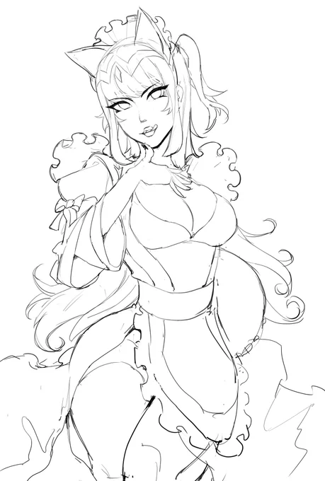 Tharja maid WIP 3