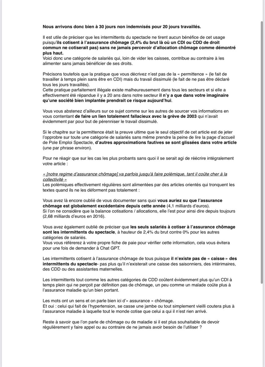 assoUNDiA's tweet photo. Droit de réponse suite à l’article paru dans Valeurs Actuelles du 11 mai 2023 intitulé « Très chers intermittents du spectacle » 

#intermittents #chomage #retraites #spectacle #audiovisuel #cinema #series #television #musique

Cc : @SpiacCgt @cgt_spectacle 
@Valeurs https://t.co/iGIOgVtZYq