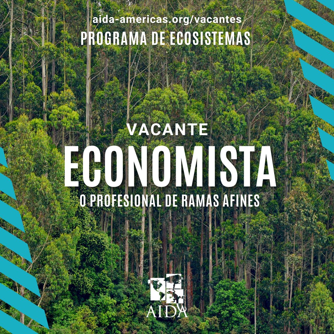 aida_ambiente's tweet photo. VACANTE | #Economista o profesional de áreas afines para el Programa de Ecosistemas. Con experiencia en en #EconomíaEcológica, #EconomíaCircular o valoración de servicios ecosistémicos en América Latina.  

Detalles en👉 https://t.co/oKekimv0OW 
#trabajosverdes #Envirojobs https://t.co/XRmkkPfGTV
