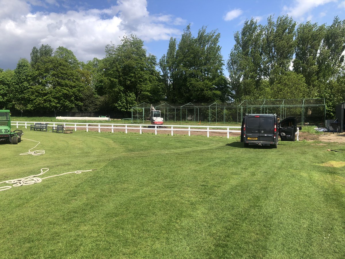 Beginning of phase 1 of the renovations @Smethwickcc today as the new foundations go down for the 3 bay net area - big thanks to @EnovertCT and @DurantCricket for their patience on this one 👏👏