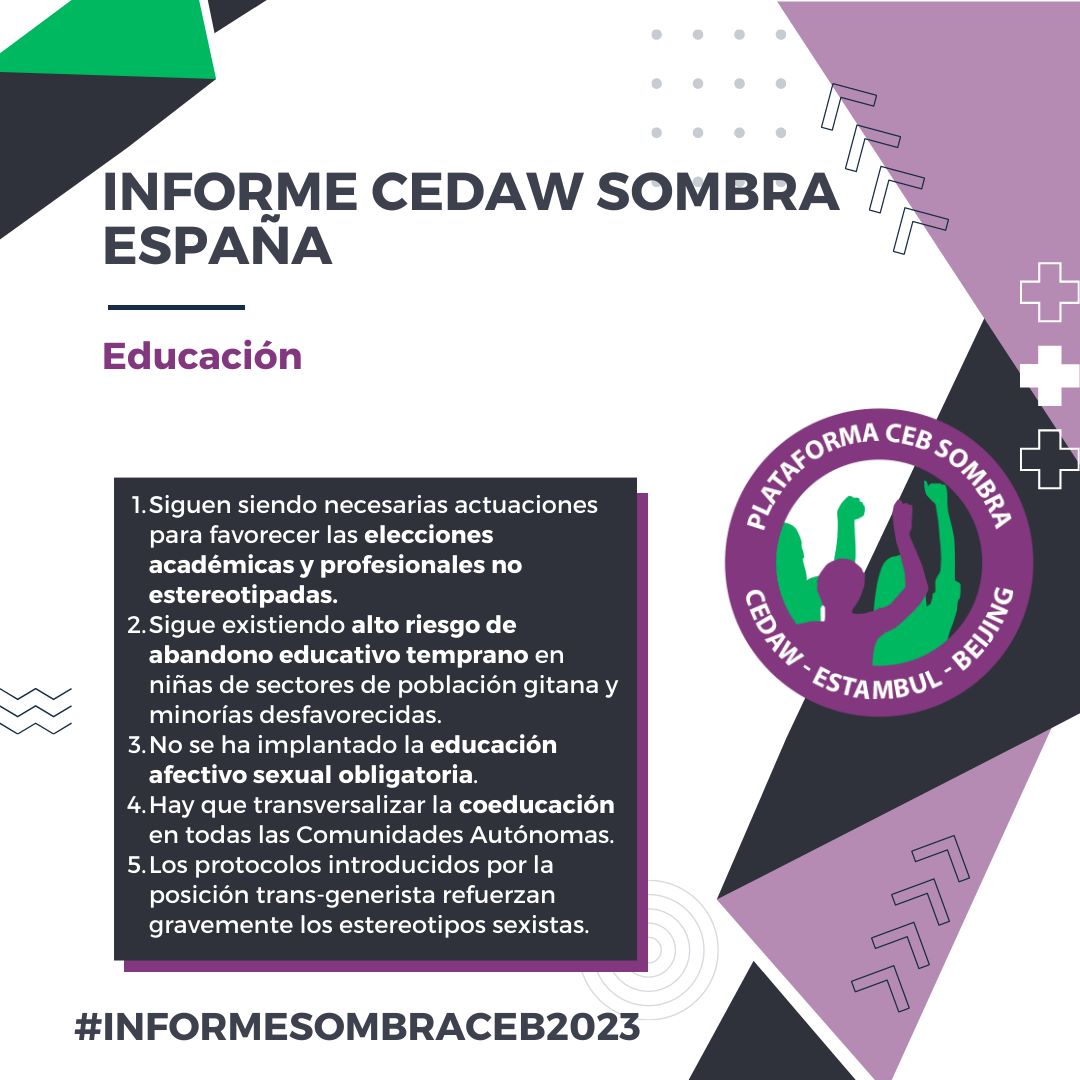 cedawsombraesp's tweet photo. La Plataforma Cedaw-Estambul-Beijing (CEB) Sombra @cedawsombraesp
#España presenta el Noveno informe periódico de seguimiento de España para el Comité para la Eliminación de la Discriminación contra la Mujer #CEDAW85 ante el Consejo de Derechos Humanos
@ONUMujeres en #Ginebra https://t.co/PBi6JtBRbf
