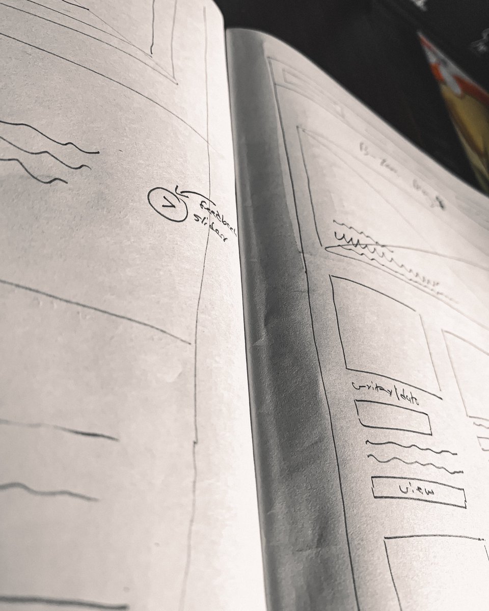 iwick_9's tweet photo. Some sketches of new UI/UX project. Exciting for the next steps….🤩 
#uiux #uiuxdesign #uiuxdesigner #inwickdesigns https://t.co/ORTowcqlZa